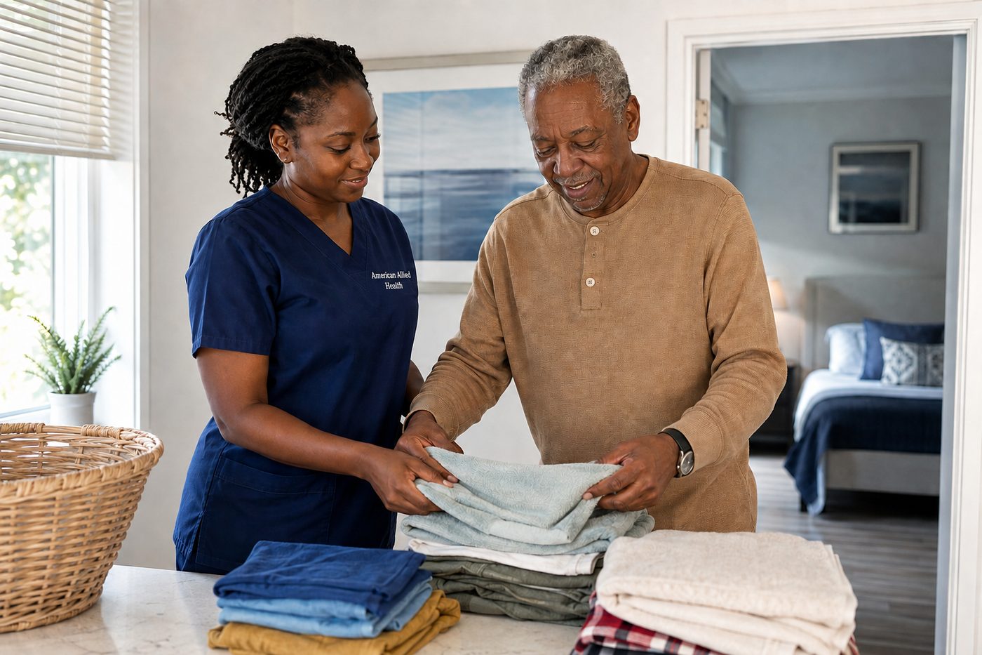 A caregiver steps in with the everyday tasks, so family caregivers get a real break